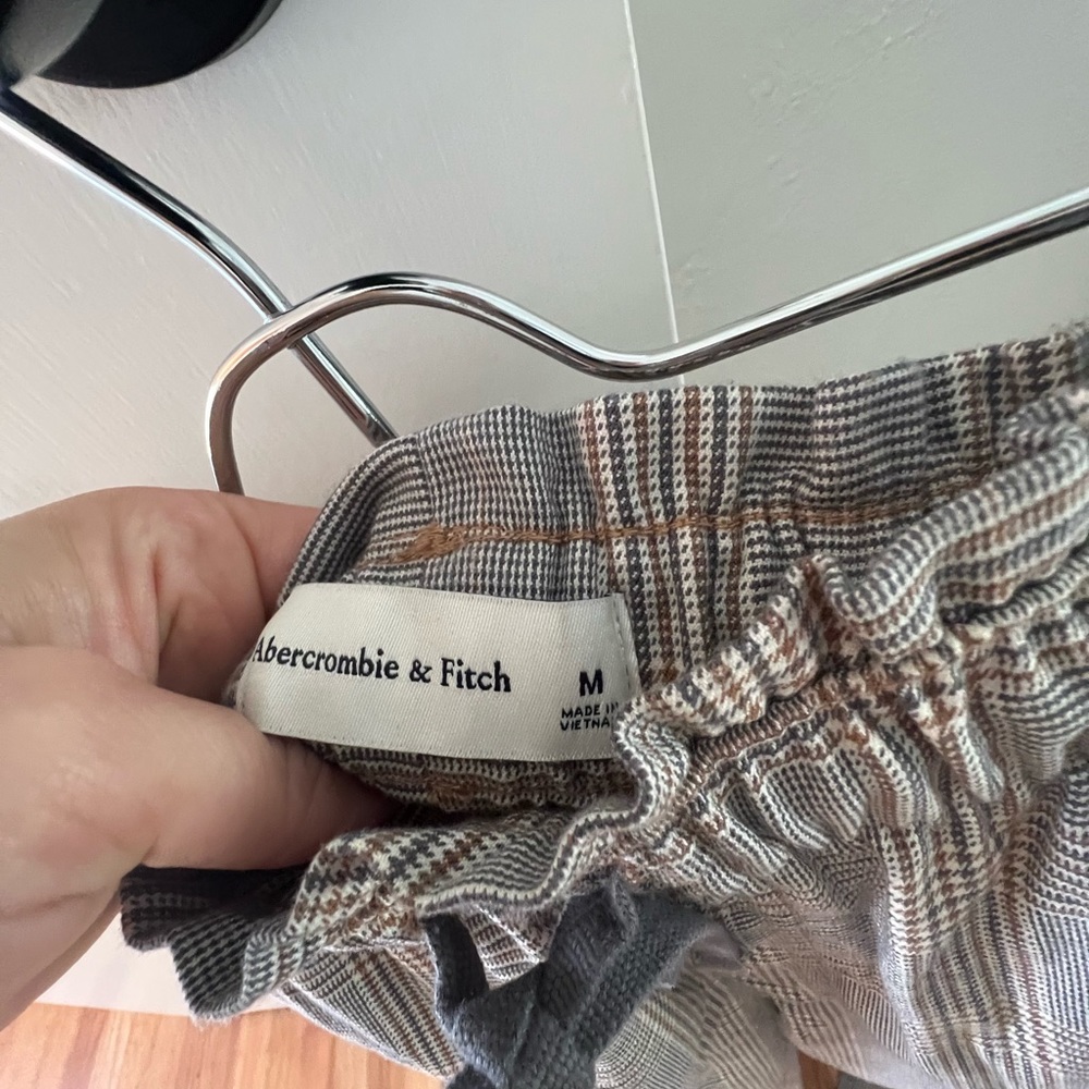 Abercrombie & Fitch | Drawstring Plaid Ankle Pants - image 3